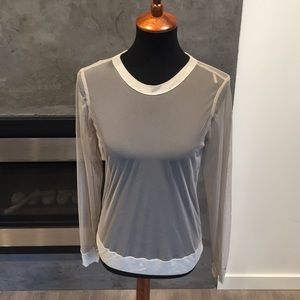 All Saints Japanese sheer cloth sweater